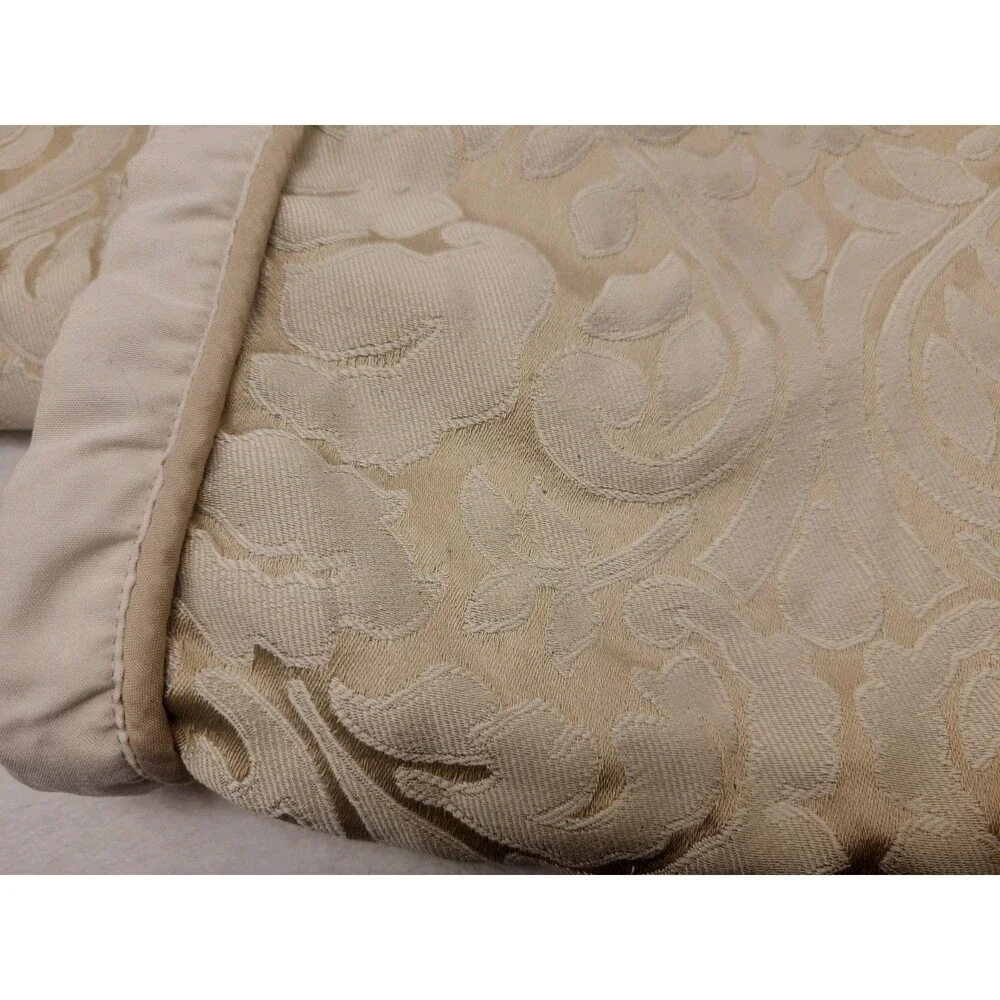 2 Champagne Tan Brown Damask Standard Pillow Sham 20 x 26